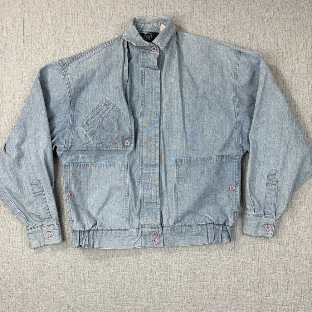 Vintage Woolrich Denim Coat Jacket Unlined Women's Medium EUC 80's -90's‎
